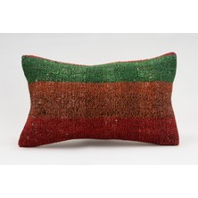 Kilim Wholesale El Yapımı Kilimden Yapılmış Vintage Kırlent Kılıfı, Yün, 30X50 cm