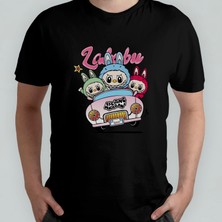 Pixxa Labubu Unisex %100 Pamuklu Bisiklet Yaka T-Shirt Model 1