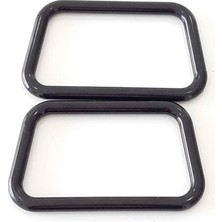 Plastik Çift Çanta Sapı -Siyah-12.5cm-8cm