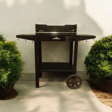 Wetterstein Tekerlekli Mangal, Metal Sehpalı/raflı Barbekü S Model
