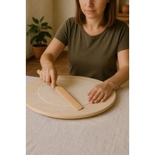 Ahşap Kayın Yufka Çevirgeç 45 cm