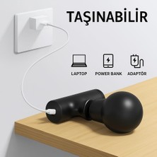 Taşınılabilir Mini Masaj Tabancası Kademeli Kablosuz Sessiz USB Sarjlı