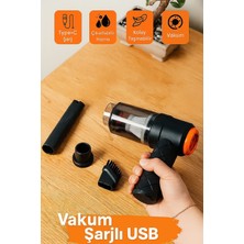 Araç Içi Mini Şarjlı Süpürge | Kablosuz – Güçlü Emiş – USB Şarjlı