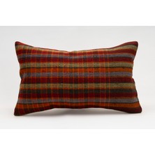 Kilim Wholesale El Yapımı Kilimden Yapılmış Vintage Kırlent Kılıfı, Yün, 30X50 cm