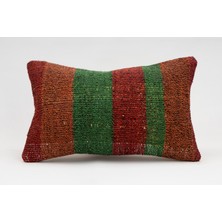 Kilim Wholesale El Yapımı Kilimden Yapılmış Vintage Kırlent Kılıfı, Yün, 30X50 cm