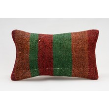 Kilim Wholesale El Yapımı Kilimden Yapılmış Vintage Kırlent Kılıfı, Yün, 30X50 cm