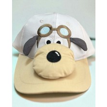 1/3 Yaş Pilot Köpekli Erkek Çocuk Kep (48-50 Cm) Bej