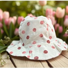 Cap&more 3/6 Ay Kız Puantiyeli Fötr ŞAPKA-45CM Gül Kurusu