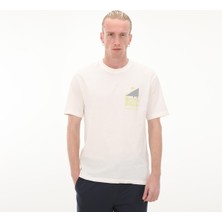 Kappa Authentic Spacetime T-Shirt Erkek Beyaz Regular Fit Tişört