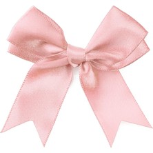 10 Adet Pembe Saten Geniş Fiyonk Süsleme Kurdele Seti