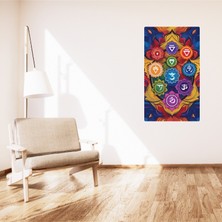 Bohem Tablo Çakra Spiritüel, Canlı Renkler Bohem Duvar Sanatı Çerçevesiz Tablo