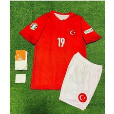 Türkiye 2024 Kenan Yıldız Iç Saha Çocuk Forması 4'lü Set (Euro 2024 Patch) (Red)