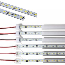 2 Adet Alüminyum Kasalı 5630 Bar LED 12 Volt Beyaz 50 cm Opak Karavan Tekne Otomobil SB-6551