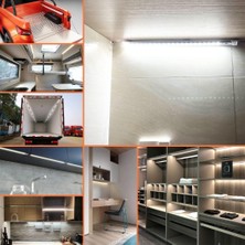 2 Adet Alüminyum Kasalı 5630 Bar LED 12 Volt Beyaz 50 cm Opak Karavan Tekne Otomobil SB-6551