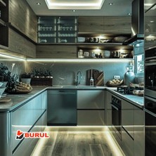 2.5 Metre Beyaz Şerit LED Işık Dimmer Kumandalı Mutfak Tezgah Çalışma Masası Raf Işık SB-6557