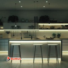 2.5 Metre Beyaz Şerit LED Işık Dimmer Kumandalı Mutfak Tezgah Çalışma Masası Raf Işık SB-6557