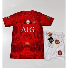 M.unitedd Moskova 2008 Sezonu Cristiano Ronaldo Özel Konsept Çocuk Forması 4'lü Set (Armalı)