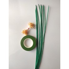 Çiçek Yapım Seti – 3’lü Paket (Tomurcuk + Çiçek Teli + Bant)