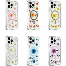 iPhone 14 Pro Max Kılıf Daisy Simli Magsafe Kapak - Gold - ALVN7060-7643
