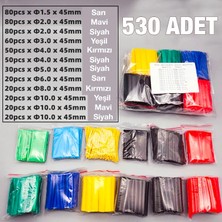 Ally 5 Renk Makaron Isı Ile Daralan Kablo Seti 530 Adet 8 Boy SET-(1903) - ALVN9954-9082