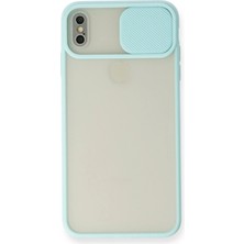 iPhone Xs Max Kılıf Palm Buzlu Kamera Sürgülü Silikon - Turkuaz - ALVN7763-5696