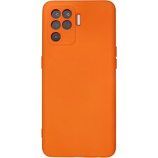 Oppo Reno 5 Lite Kılıf Nano Içi Kadife Silikon - Turuncu - ALVN8089-6157