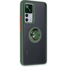 Xiaomi Mi 12T Pro Kılıf Montreal Yüzüklü Silikon Kapak - Yeşil - ALVN1099-7068