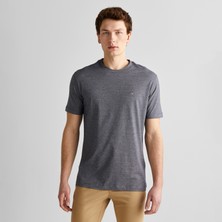 Gant Erkek Lacivert Regular Fit Bisiklet Yaka Çizgili T-Shirt