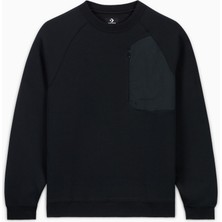Converse Classic Erkek Loose Fit Siyah Sweatshirt