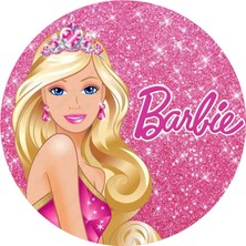 Deniz Parti Barbie Yuvarlak Pasta Yenilebilir Resim Baskı 20 cm