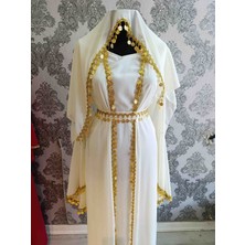 Yöresel Abaya Takımı Beyaz