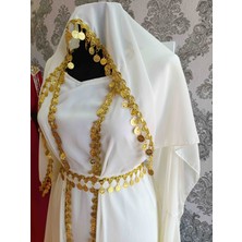 Yöresel Abaya Takımı Beyaz