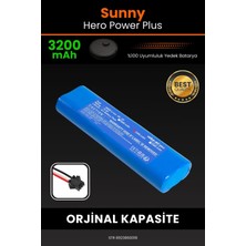 Robo- Mi Sunny Hero Power Plus 3200MAH Robot Süpürge Bataryası - Sertifikalı Güvenlik, Gerçek Kapasite