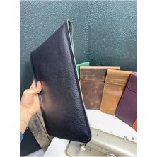 Siyah Flotter Dana Derisi Macbook Air & Pro 13.3'' 14'' Inç Uyumlu Zarf Kılıf, Minimalist Laptop Kılıf