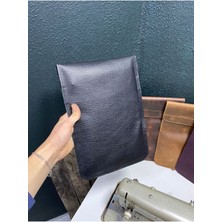Siyah Flotter Dana Derisi Macbook Air & Pro 13.3'' 14'' Inç Uyumlu Zarf Kılıf, Minimalist Laptop Kılıf