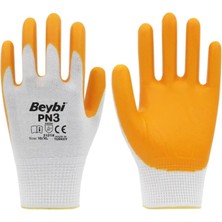 Beybi Pn3 Naylon Nitril Eldiven Sarı No: 10 MİN.(12 ADET)