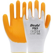 Beybi Pn3 Naylon Nitril Eldiven Sarı No: 10 MİN.(12 ADET)
