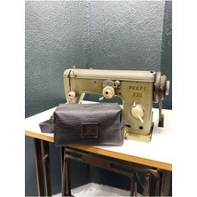 Hakiki Crazy Deri Unisex Seyahat Çantası, Dopp Kitt,traşlık,el Çantası Siyah Küçük Boy Unisex