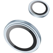 Hoco Crystal Clear iPhone 15-15 Plus Hd 3D Metal Çerçeveli Kamera Koruyucu Lens-(1 - ALVN6648-956
