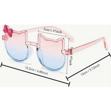 Hello Kitty Sevimli Kedi Kulaklı Çocuk Bebek Fiyonklu Güneş Gözlüğü
