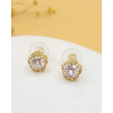 Florenta Işıltılı Beyaz Küpe