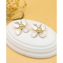 Krem Gold Yasemin Küpe