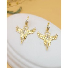 Gold Anka Kuşu Sallantılı Küpe