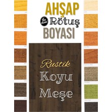 Ahşap Rötuş Boyası - Rustik Meşe - 25ML , Fırçalı Cam Şişede Mobilya Masa Sehpa Çizik Onarıcı