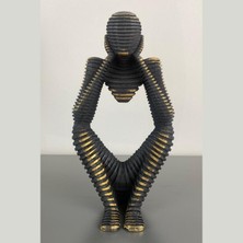 Düşünen Adam Figürü  Modern Dekoratif Biblo Polyester 21 x 9 cm