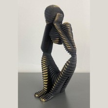 Düşünen Adam Figürü  Modern Dekoratif Biblo Polyester 21 x 9 cm