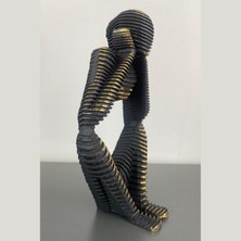 Düşünen Adam Figürü  Modern Dekoratif Biblo Polyester 21 x 9 cm