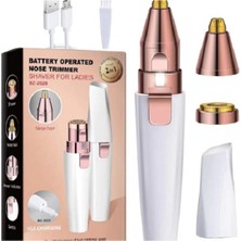 Mini Şık Tasarım Iki Başlı LED Işıklı Şarjlı Ruj Epilatör Kaş Düzeltici Kadın Epilasyon Tıraş Aleti