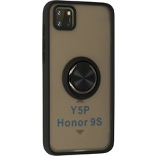 Huawei Y5P Kılıf Montreal Yüzüklü Silikon Kapak - Siyah