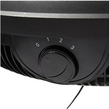 Yer Tipi 50 cm Siyah Vantilatör 90W 180°
